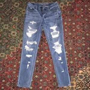 American Eagle High Waisted Ripped Jeans